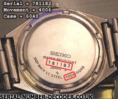 Seiko Serial Number Decoder. Find the date of a Seiko by serial numnber